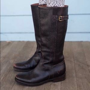 J. Crew brown leather boots, size 9